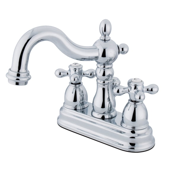Kingston Brass Heritage Two Handle 4" Centerset Lavatory Faucet with Brass Pop-up