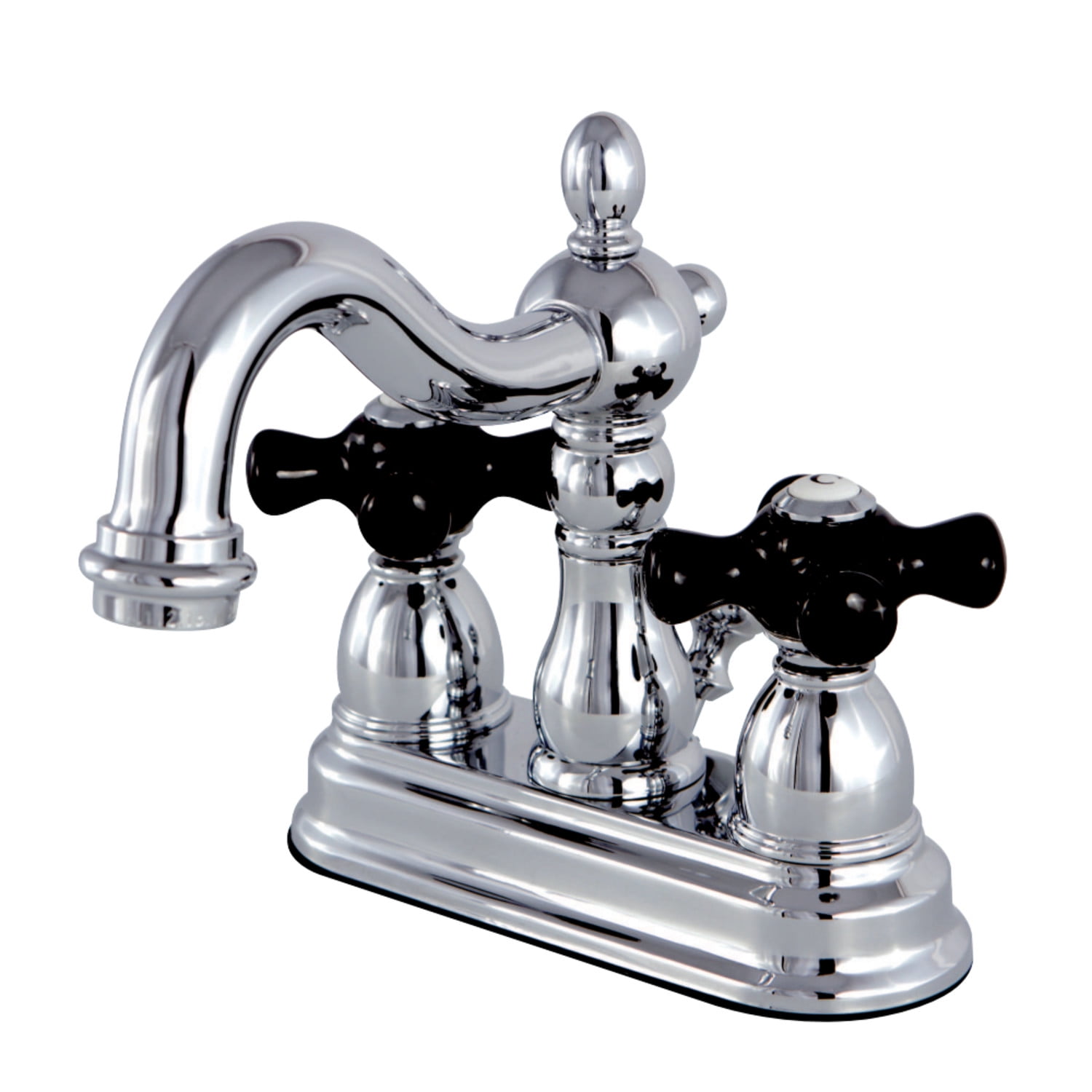 Kingston Brass KS1608ZL Two Handle 4 in. Centerset Lavatory Faucet with Brass Pop-up Kingston Brass KS1608ZL Silver Sage Centerset ADA Lavatory Faucet