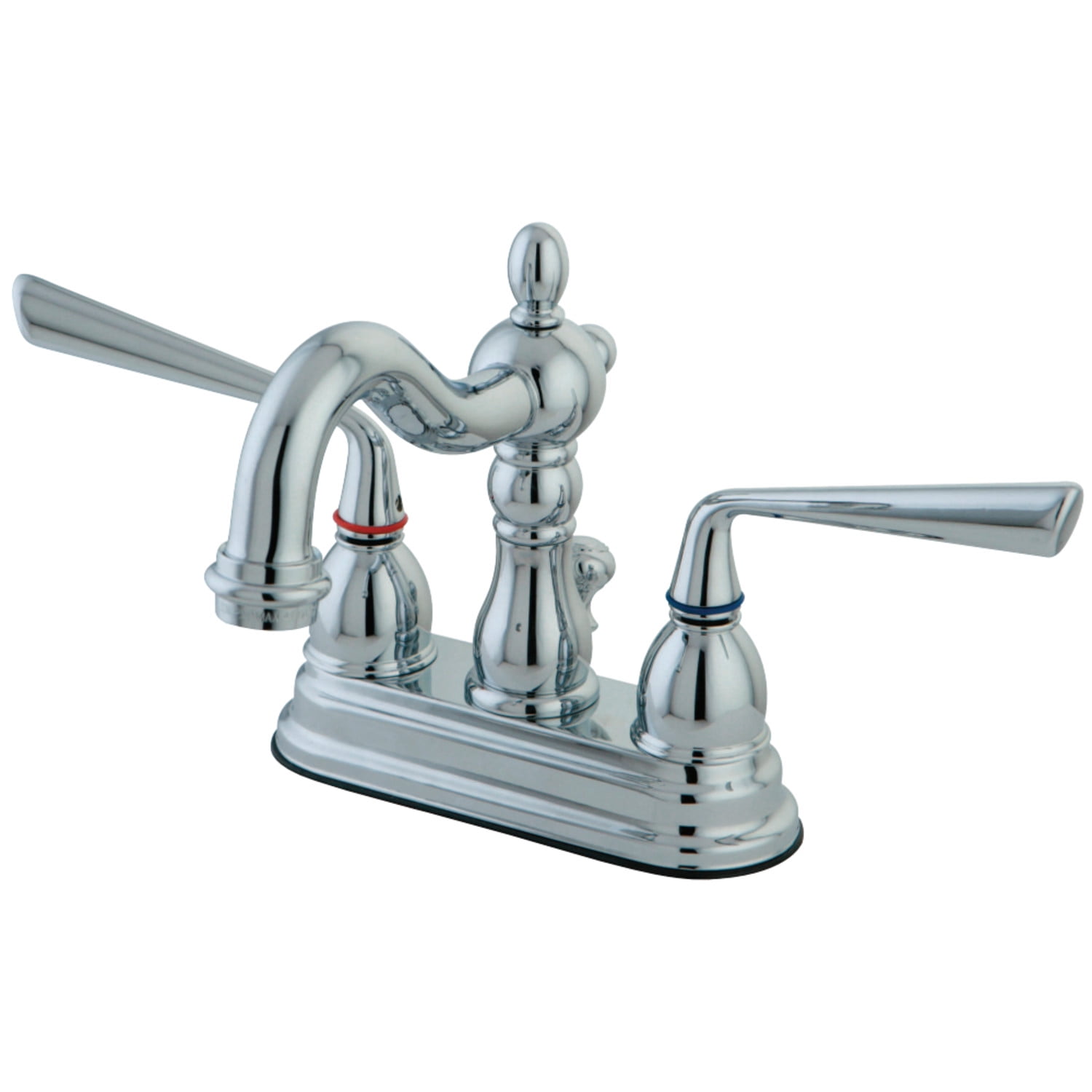 Kingston Brass Silver Sage Two Handle 4" Centerset Lavatory Faucet with Brass Pop-up