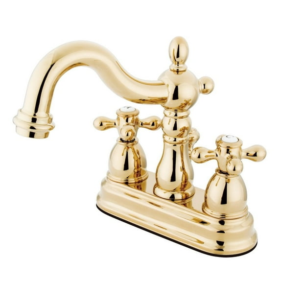 Kingston Brass KS1602AX 4 in. Centerset Bathroom Faucet, Polished Brass