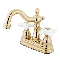 Kingston Brass KS1602PX 4 in. Centerset Bathroom Faucet, Polished Brass