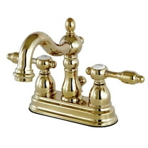 Kingston Brass KS1602TAL 4 in. Centerset Bathroom Faucet, Polished Brass