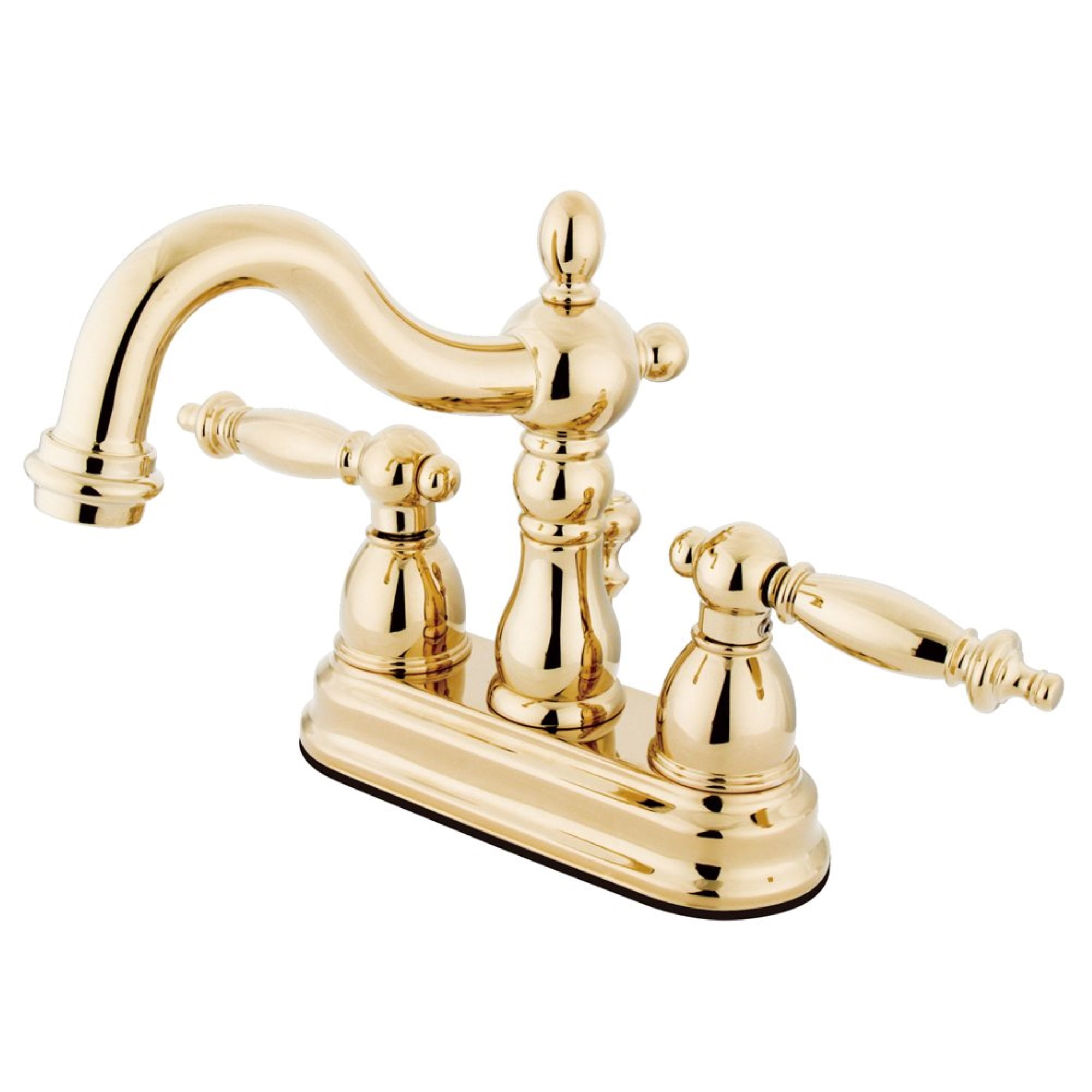 Kingston Brass KS1602TL 4 in. Centerset Bathroom Faucet, Polished Brass