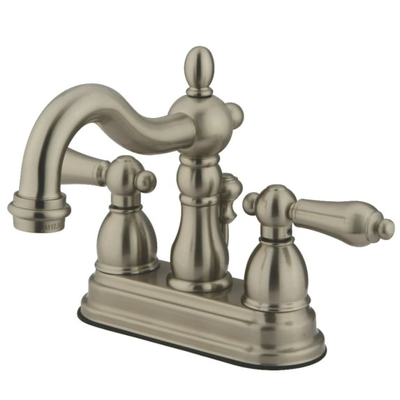 Kingston Brass Heritage Two Handle 4" Centerset Lavatory Faucet with Brass Pop-up
