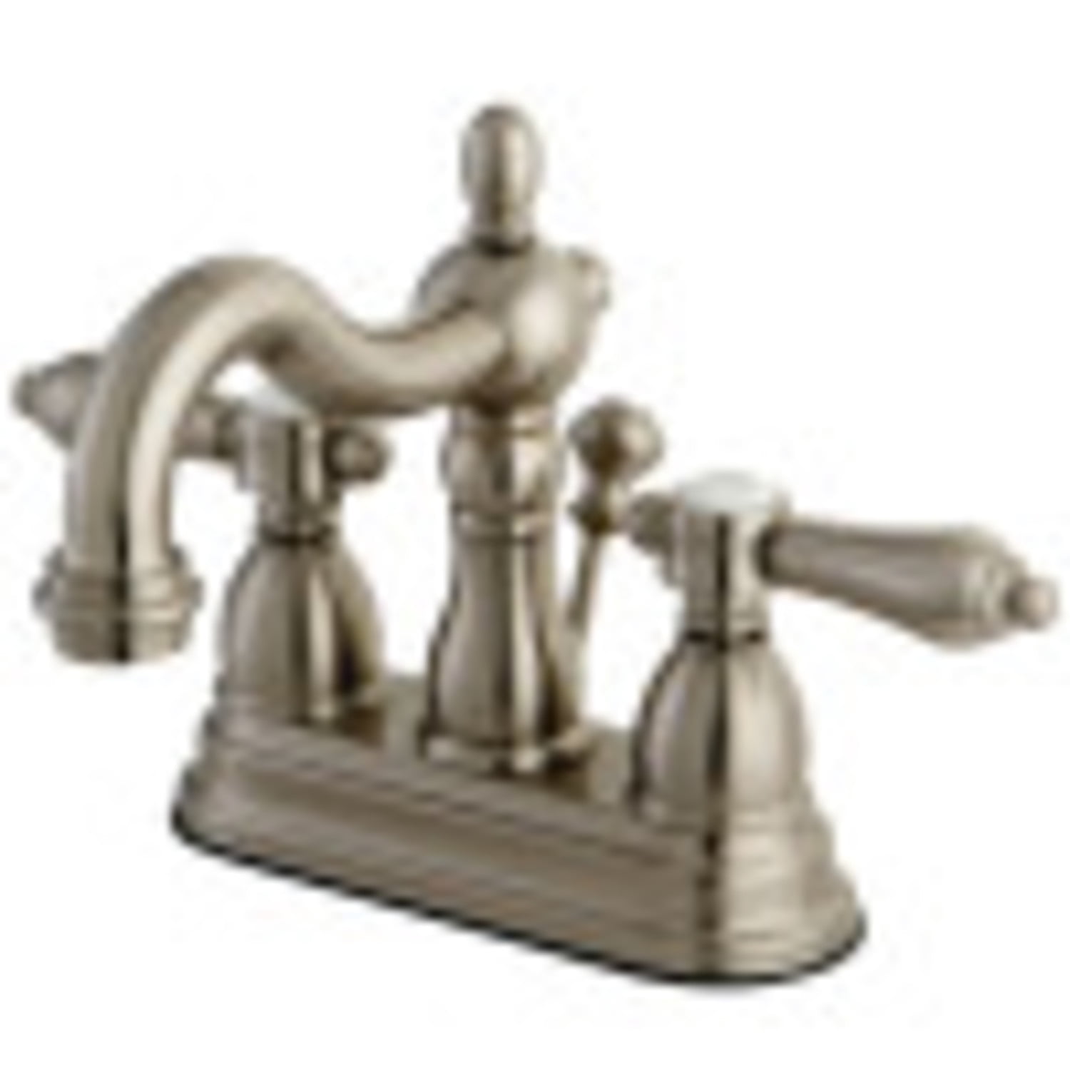 Kingston Brass KS1608BAL 4 in. Centerset Bathroom Faucet, Brushed Nickel