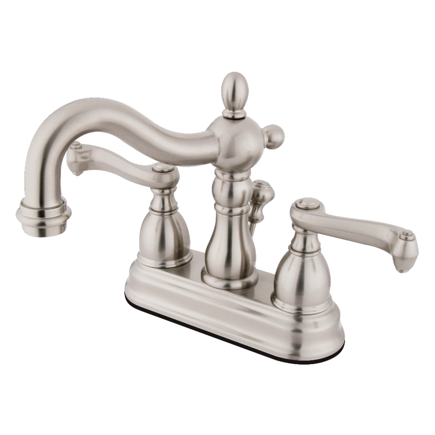 Kingston Brass KS1608FL 4 in. Centerset Bathroom Faucet, Brushed Nickel