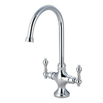 Kingston Brass KS1761ALLS Vintage Two-Handle Kitchen Faucet, Polished Chrome