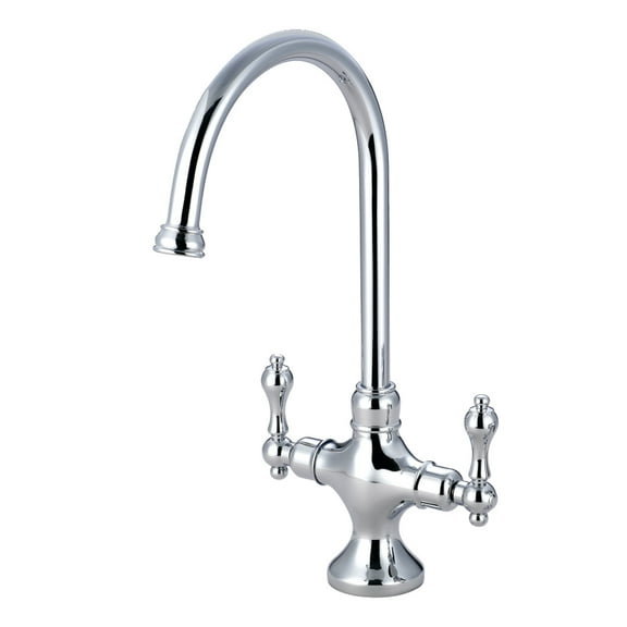 Kingston Brass KS1761ALLS Vintage Two-Handle Kitchen Faucet, Polished Chrome