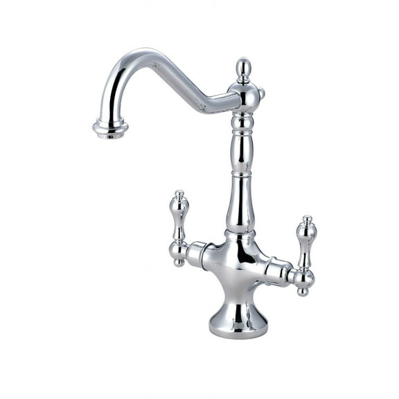 Kingston Brass KS1771ALLS Heritage Single Hole Kitchen Faucet, Polished Chrome