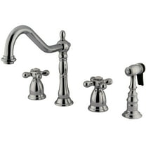 Kingston Brass KS1791AXBS Widespread Kitchen Faucet, Polished Chrome