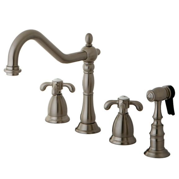Kingston Brass KS1798TXBS Widespread Kitchen Faucet, Brushed Nickel
