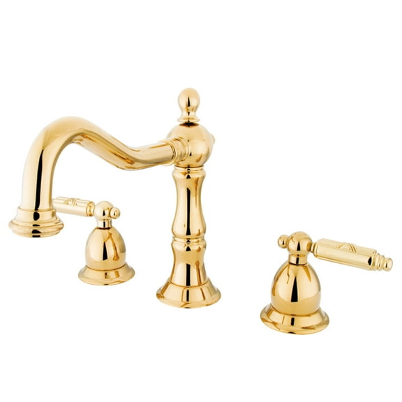 Kingston Brass KS1972GL 8 in. Widespread Bathroom Faucet, Polished Brass