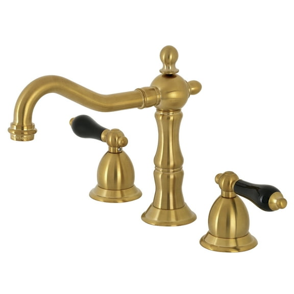 Kingston Brass KS1977PKL Duchess Widespread Bathroom Faucet with Brass Pop-Up, Brushed Brass