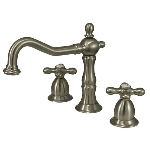 Kingston Brass Heritage Two Handle 8" to 14" Widespread Lavatory Faucet with Brass Pop-up