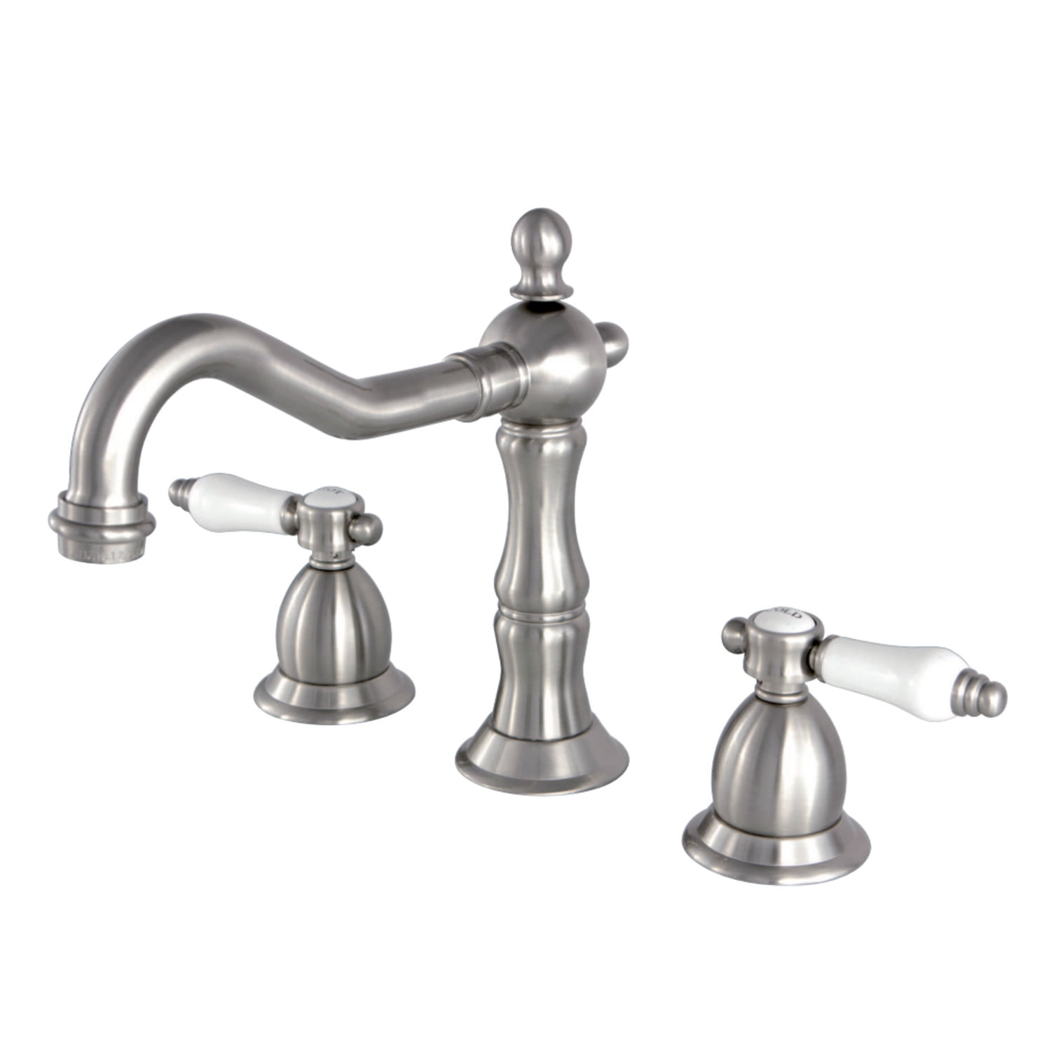 Kingston Brass KS1978BPL 8 in. Widespread Bathroom Faucet, Brushed Nickel