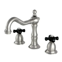 Kingston Brass KS1978PKX Duchess Widespread Bathroom Faucet with Brass Pop-Up, Brushed Nickel
