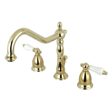 Kingston Brass KS1992PL 8 in. Widespread Bathroom Faucet, Polished Brass