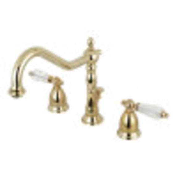 Kingston Brass KS1992WLL 8 in. Widespread Bathroom Faucet, Polished Brass