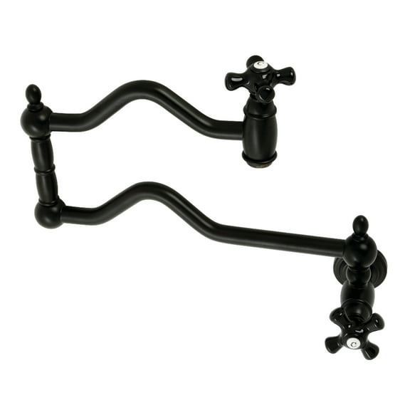 Kingston Brass KS2100PKX Duchess Wall Mount Pot Filler Faucet, Matte Black