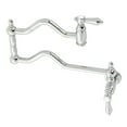 thumbnail image 1 of Kingston Brass KS2101BAL Heirloom Wall Mount Pot Filler, Polished Chrome, 1 of 5