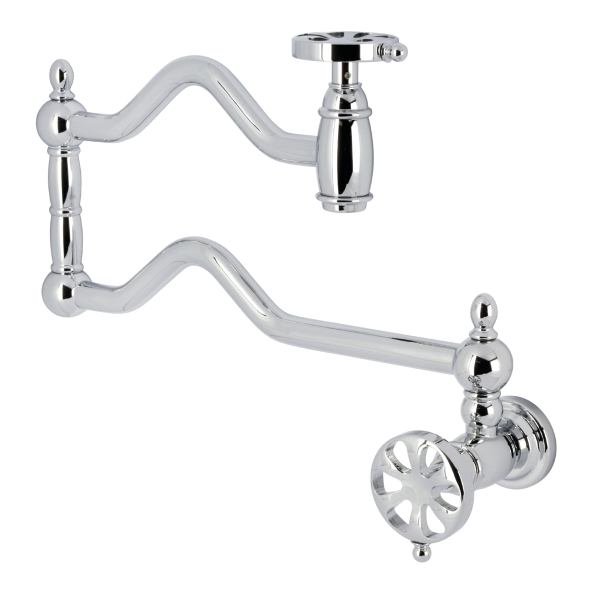 Kingston Brass KS2101RX Belknap Wall Mount Pot Filler Faucet, Polished Chrome