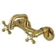 thumbnail image 1 of Kingston Brass KS212SB Two-Handle Wall Mount Bar Faucet, Brushed Brass, 1 of 2