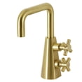 thumbnail image 1 of Kingston Brass KS2267DX Constantine Two-Handle Single-Hole Bathroom Faucet with Push Pop-Up Drain, Brushed Brass, 1 of 7