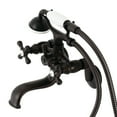 thumbnail image 1 of Kingston Brass KS226ORB Kingston Wall Mount Tub Faucet with Hand Shower, Oil Rubbed Bronze, 1 of 4