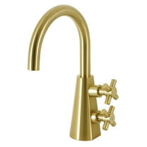 Kingston Brass KS2297DX Constantine Two-Handle Single-Hole Bathroom Faucet with Push Pop-Up Drain, Brushed Brass