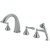 Kingston Brass KS23615CFL Century 5-Piece Roman Tub Faucet with Hand Shower, Polished Chrome