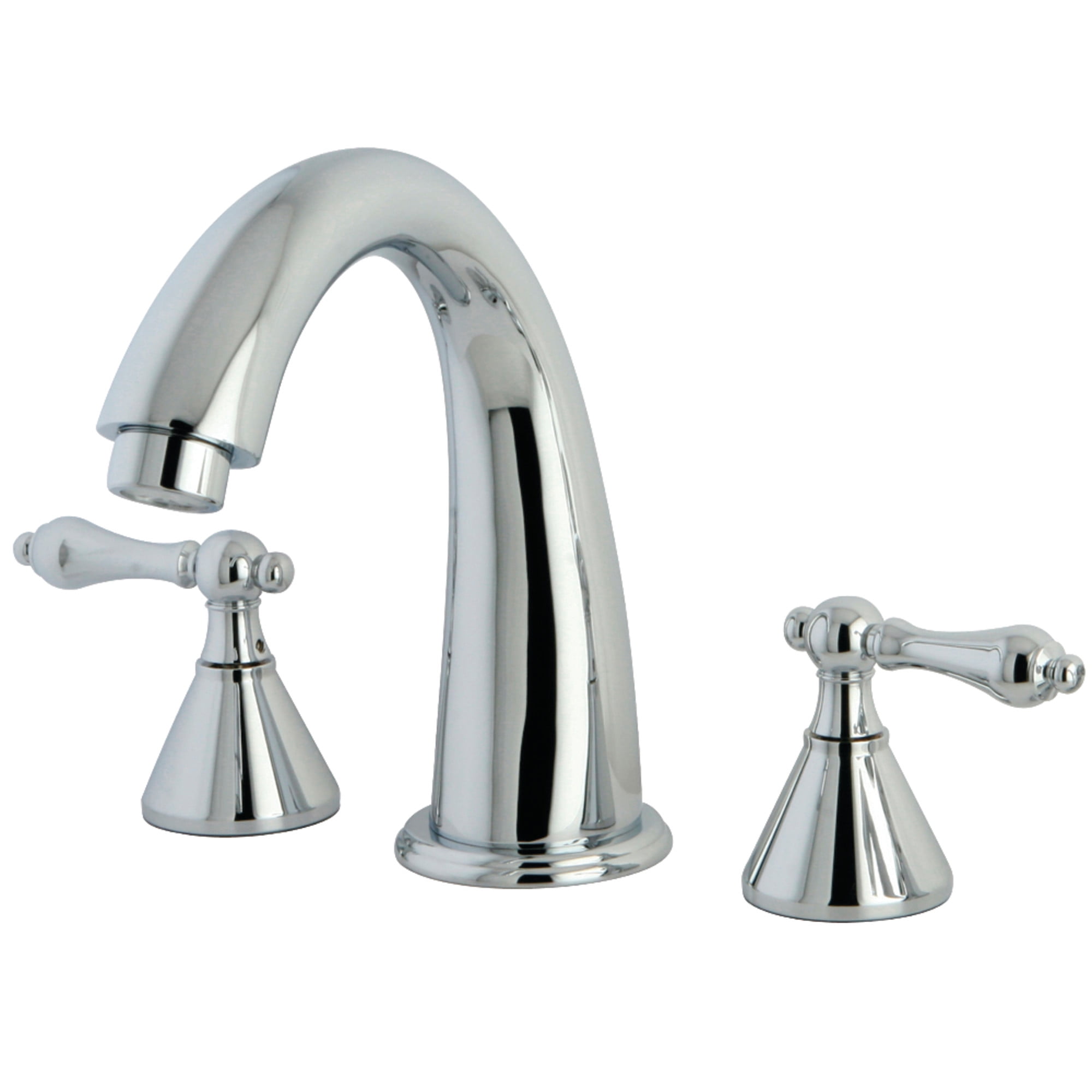 Kingston Brass KS2361AL Naples Two-Handle Deck Mount Roman Tub Faucet, Polished Chrome