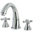 thumbnail image 1 of Kingston Brass KS2361AX Naples Two-Handle Deck Mount Roman Tub Faucet, Polished Chrome, 1 of 4