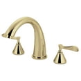 thumbnail image 1 of Kingston Brass KS2362CFL Century Two-Handle Deck Mount Roman Tub Faucet, Polished Brass, 1 of 4