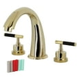 thumbnail image 1 of Kingston Brass KS2362CKL Kaiser Two-Handle Deck Mount Roman Tub Faucet, Polished Brass, 1 of 4