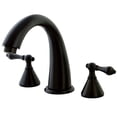 thumbnail image 1 of Kingston Brass KS2365AL Naples Roman Tub Filler with Metal Lever Handle, Oil Rub, 1 of 2