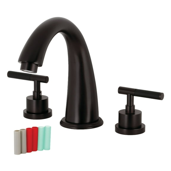 Kingston Brass KS2365CKL Kaiser Two-Handle Deck Mount Roman Tub Faucet, Oil Rubbed Bronze