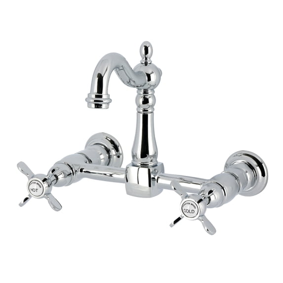 Kingston Brass KS2441BEX Essex Bridge Kitchen Faucet, Polished Chrome