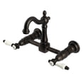 thumbnail image 1 of Kingston Brass KS2445BPL Bel-Air Double-Handle Wall-Mount Bridge Kitchen Faucet, Oil Rubbed Bronze, 1 of 7