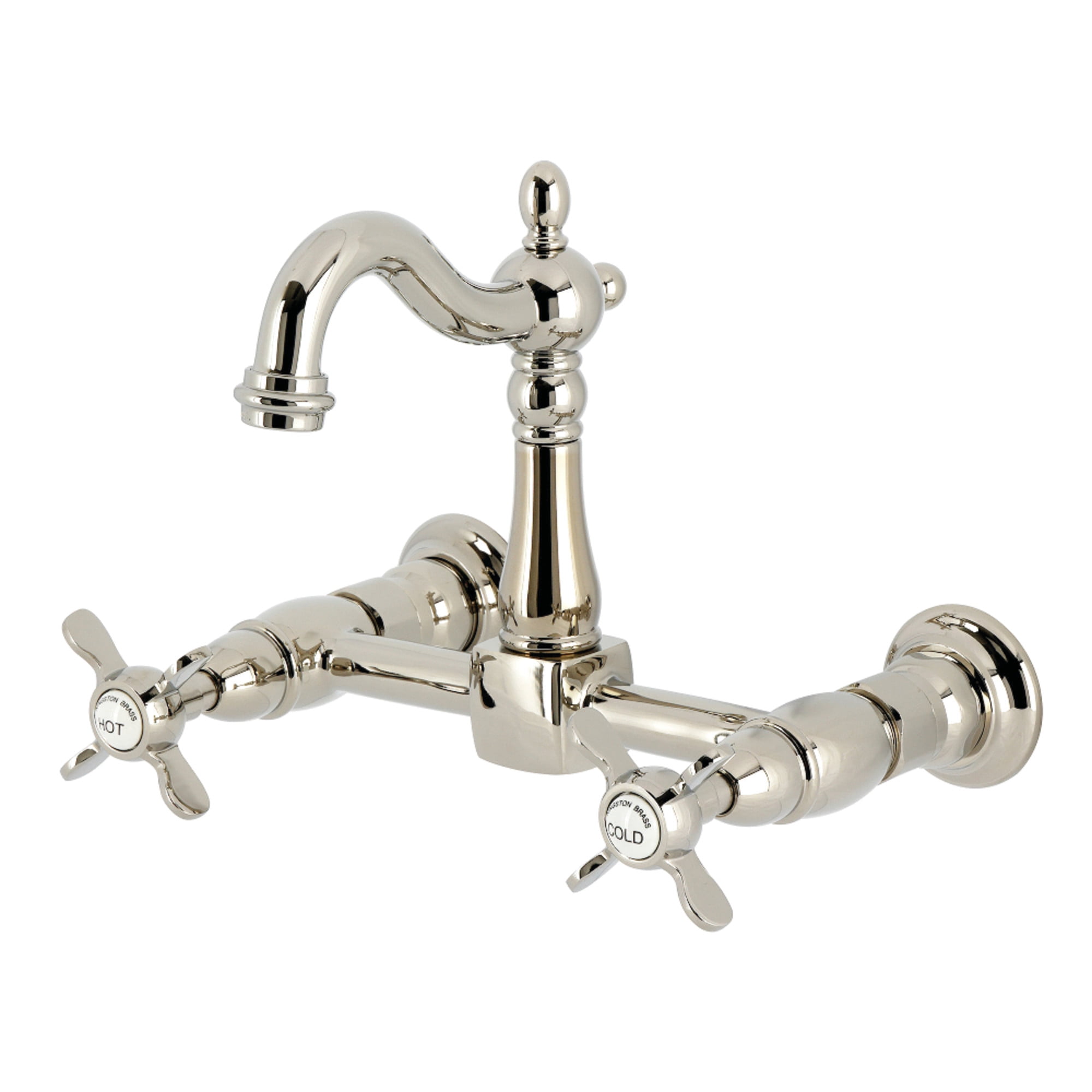 Kingston Brass KS2446BEX Essex Bridge Kitchen Faucet, Polished Nickel