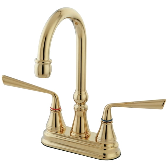 Kingston Brass KS2492ZL Silver Sage Bar Faucet, Po