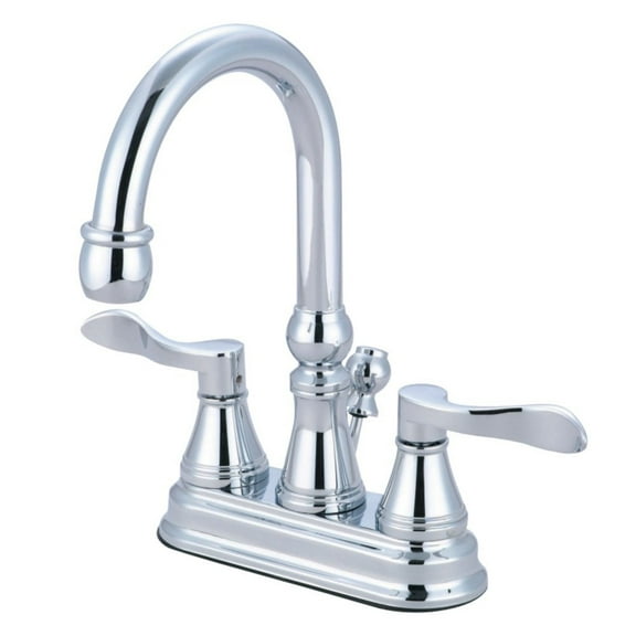 Kingston Brass KS2611DFL 4 in. Centerset Bathroom Faucet, Polished Chrome