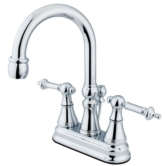 Kingston Brass KS2611TL 4 in. Centerset Bathroom Faucet, Polished Chrome