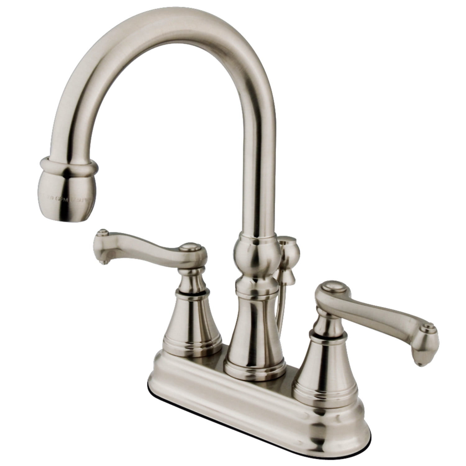 Kingston Brass KS2618FL 4 in. Centerset Bathroom Faucet, Brushed Nickel