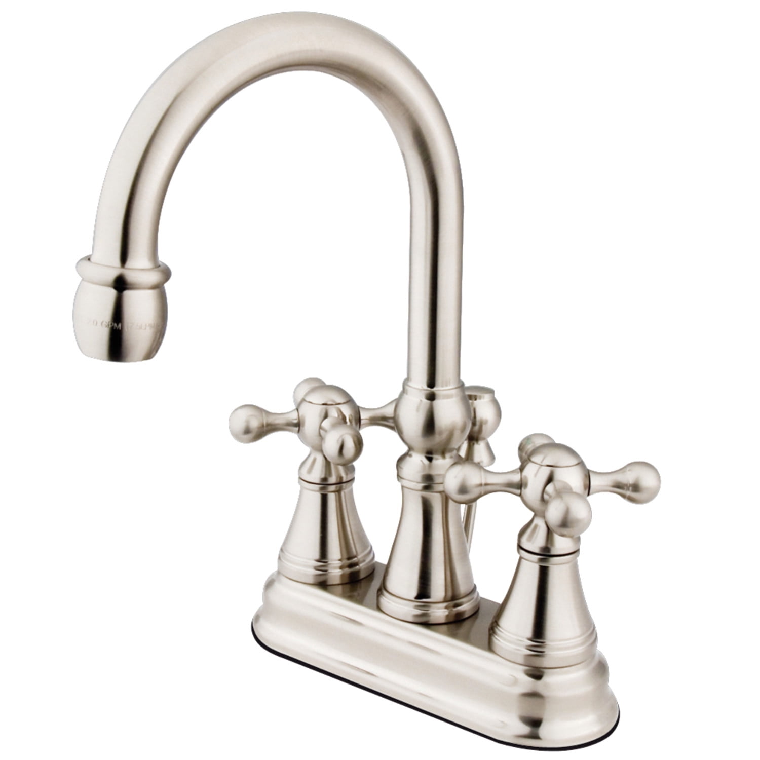 Kingston Brass Governor Two Handle 4" Centerset Lavatory Faucet with Brass Pop-up