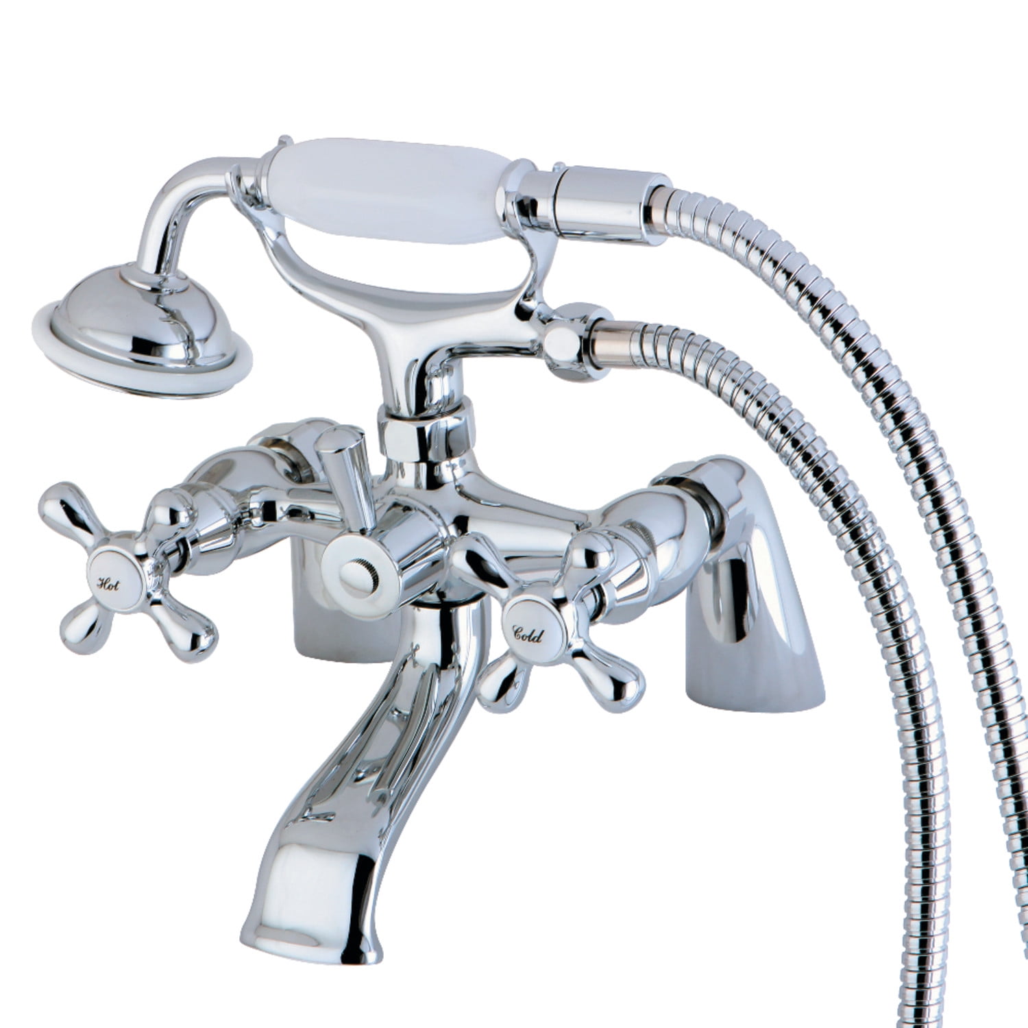Kingston Brass KS267C Kingston Deck Mounted Clawfoot Tub Filler - Chrome