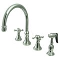 thumbnail image 1 of Kingston Brass KS2791KXBS Widespread Kitchen Faucet, Polished Chrome, 1 of 3
