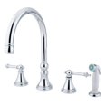 thumbnail image 1 of Kingston Brass KS2791TL 8 in. Widespread Kitchen Faucet with Sprayer, Chrome, 1 of 1