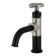 thumbnail image 1 of Kingston Brass KS2828CG Fuller One-Handle Single-Hole Bathroom Faucet with Push Pop-Up Drain, Matte Black/Brushed Nickel, 1 of 4