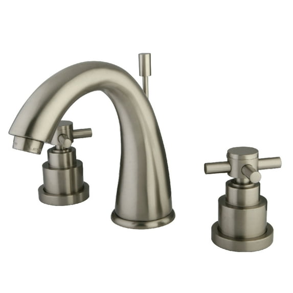 Kingston Brass KS2968EX 8 in. Widespread Bathroom Faucet, Brushed Nickel