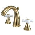 thumbnail image 1 of Kingston Brass Naples Two Handle 8" to 16" Widespread Lavatory Faucet with Brass Pop-up, 1 of 5